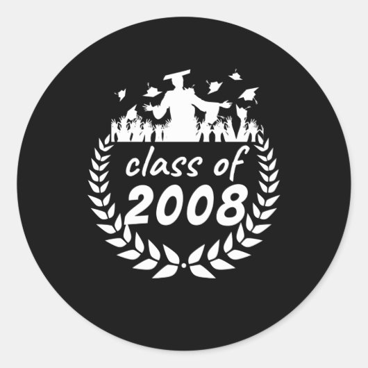 2008年卒業・懇親会デザイン ラウンドシール (正面)