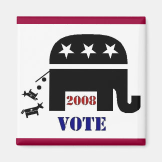 2008年正方形の磁石で共和党を投票 マグネット
