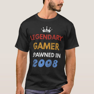 2008年生まれのゲーマーへ10歳の誕生日プレゼント Tシャツ