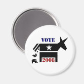 2008年磁石で民主党員に投票 マグネット (正面/裏面)