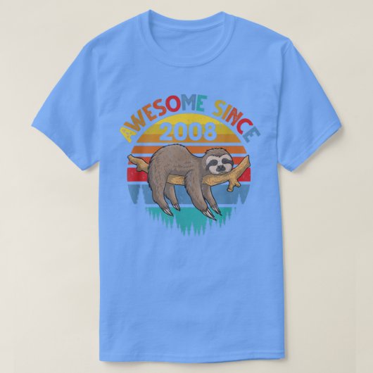 2008年素晴らし以来スロース誕生日14歳のBir Tシャツ (デザイン正面)