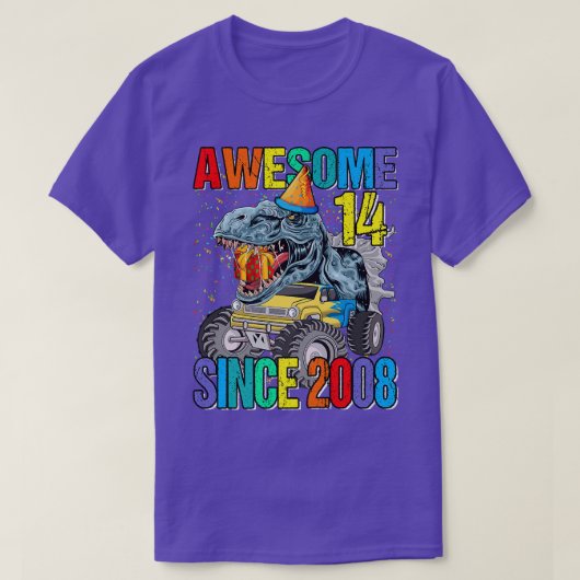 2008年素晴らし以来14恐竜モンスタートラック14th tシャツ (デザイン正面)
