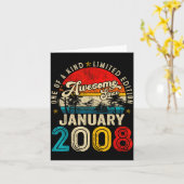 2008年1月から18歳最高 18歳の誕生日 カード (黄色い花)