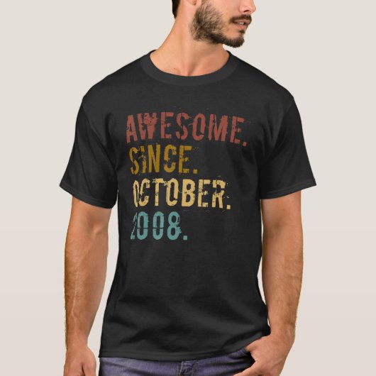 2008年10月14日素晴らし誕生14歳 Tシャツ (正面)