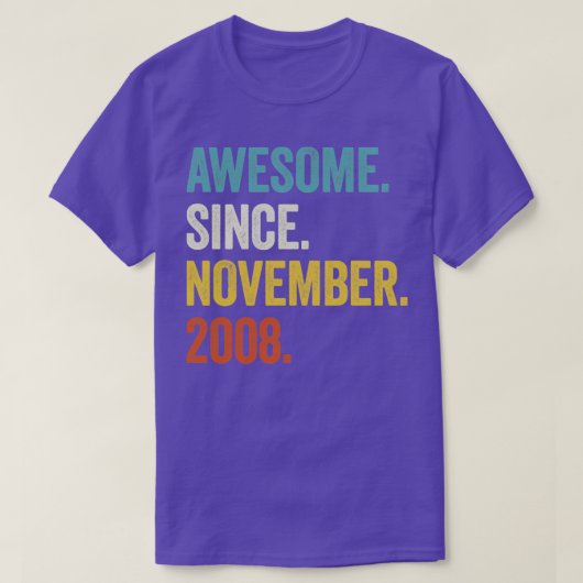 2008年11月14日素晴らし誕生から14歳 Tシャツ (デザイン正面)