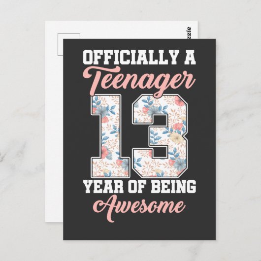 2008年13日誕生日公式素晴らし10代の若者 ポストカード (正面/裏面)