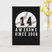 2008年14生まれ誕生日野球少年14歳 カード (黄色い花)