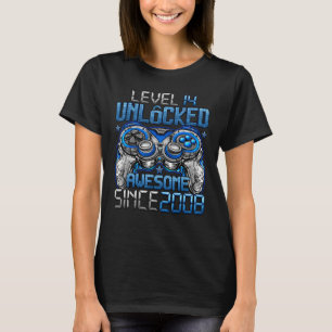 2008年14誕生日以素晴らし降のレベル14のロック解除 Tシャツ