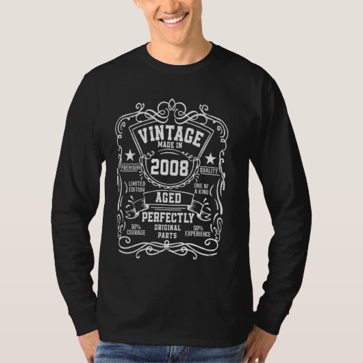 2008年17誕生に作られた17歳のギフトヴィンテージ Tシャツ (正面)