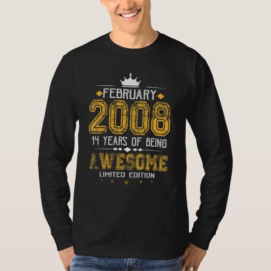 2008年2月14歳素晴らし Tシャツ (正面)