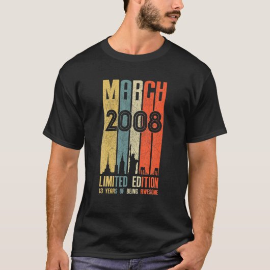 2008年3月13歳2008年誕生日ギフト Tシャツ (正面)