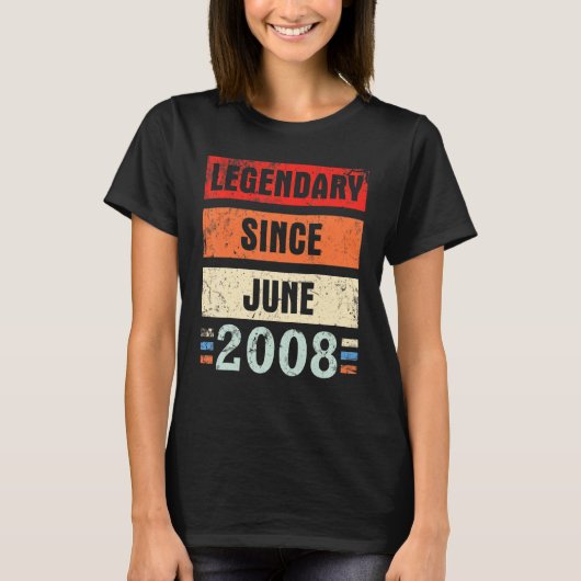 2008年6月以来の伝説的な私へのハッピーバースデー Tシャツ (正面)