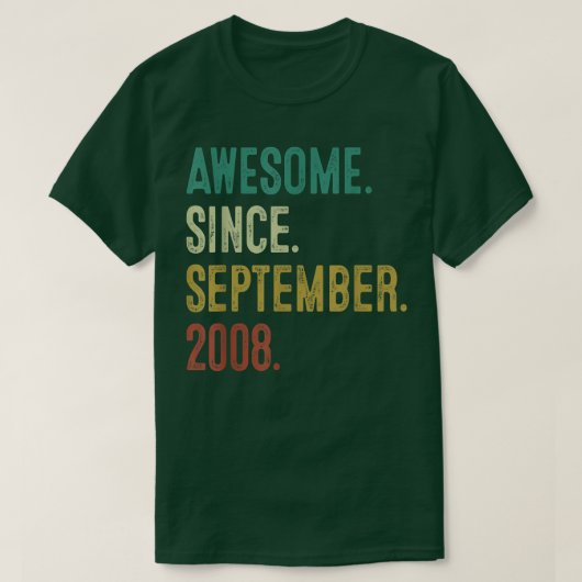 2008年9月14日素晴らし以来14年の贈り物 Tシャツ (デザイン正面)