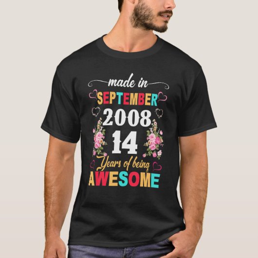2008年9月14日誕生日 Tシャツ (正面)