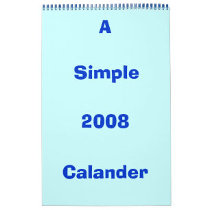 2008年、カランダー、A、シンプル カレンダー