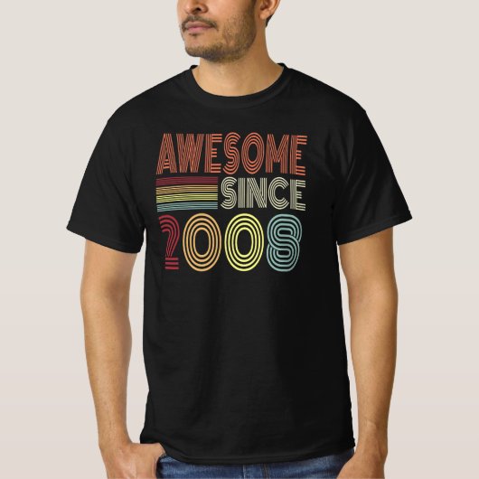 2008素晴らし年のレトロ以生まれ来2008年の誕生日 Tシャツ (正面)