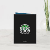 2008素晴らし年閏年日以後2月29誕生日 カード (裏面)