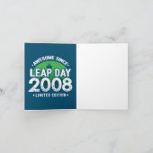 2008素晴らし年閏年日以後2月29誕生日 カード (内部)