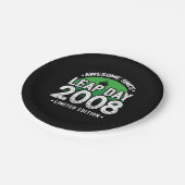 2008素晴らし年閏年日以後2月29誕生日 ペーパープレート (アングル)