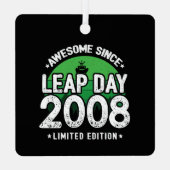 2008素晴らし年閏年日以後2月29誕生日 メタルオーナメント (裏面)