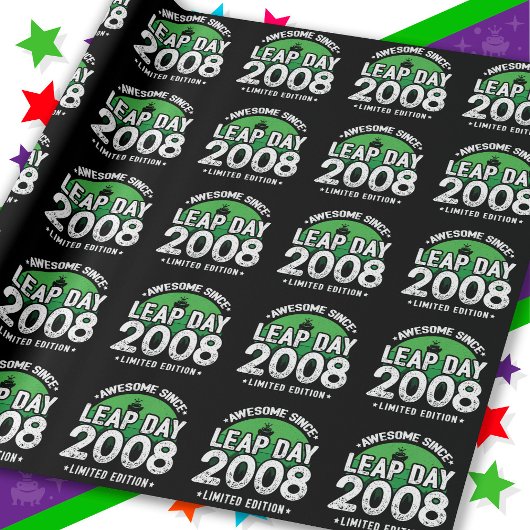 2008素晴らし年閏年日以後2月29誕生日 ラッピングペーパー