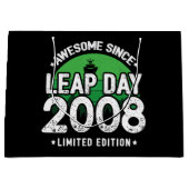 2008素晴らし年閏年日以後2月29誕生日 ラージペーパーバッグ (正面)