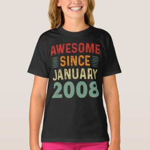 2008素晴らし年1月ヴィンテージ誕生日以降 Tシャツ