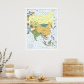 2008 Map of Asia ポスター (キッチン)