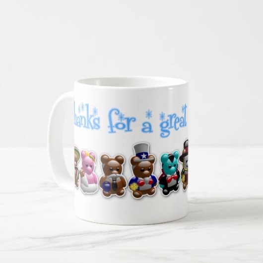 2009の休日くまのコレクターのマグ コーヒーマグカップ (正面左)