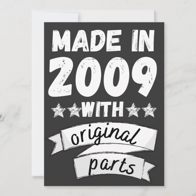 2009年に製造されたオリジナル部品 (正面)