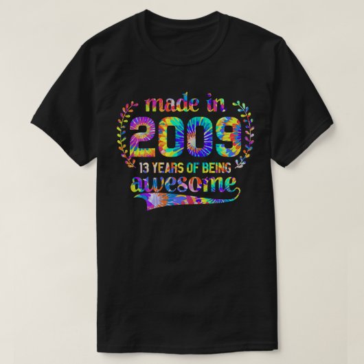 2009年に13年の誕生日Gifで作素晴らし成 Tシャツ (デザイン正面)