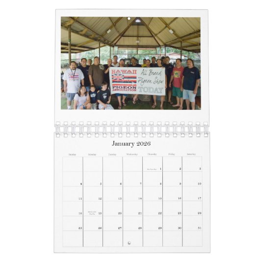 2009年のハトカレンダー カレンダー (1月 2026)