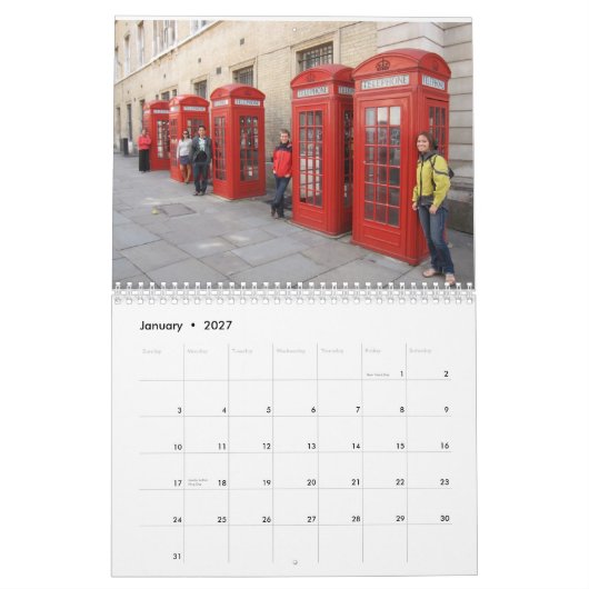 2009年のヨーロッパ カレンダー (1月 2027)