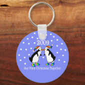 2009年の初めてのクリスマス(GLBT Penguins) キーホルダー (正面)
