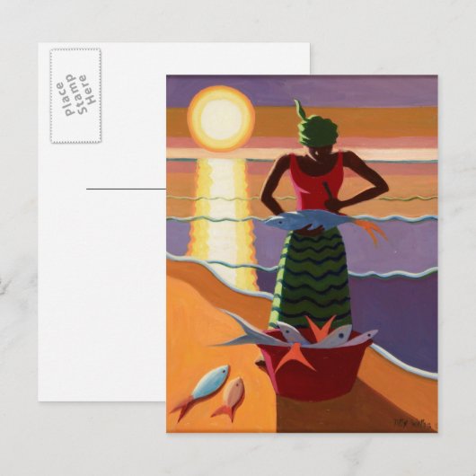 2009年の魚の妻 ポストカード (正面/裏面)