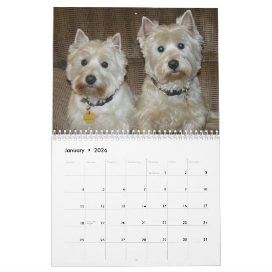 2009年のWesties カレンダー (1月 2026)