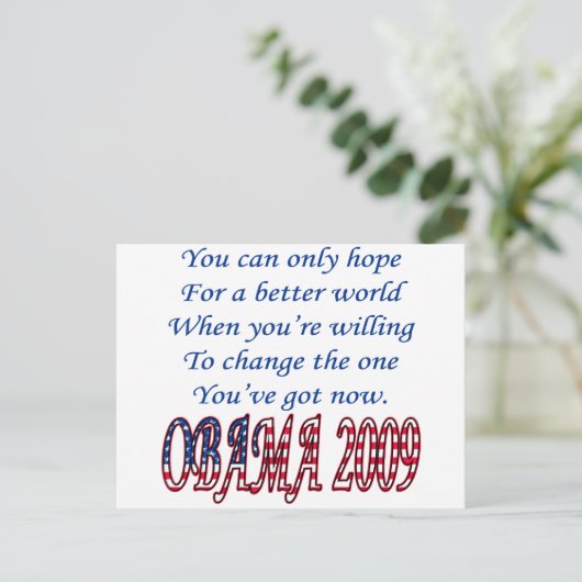 2009年オバマ ポストカード (スタンド正面)