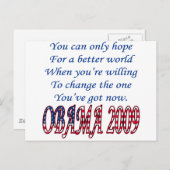 2009年オバマ ポストカード (正面/裏面)