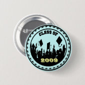 2009年クラスのボタン – 年のフォントの色を選択 缶バッジ (正面&裏面)