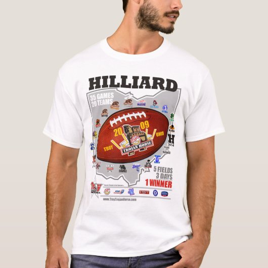 2009年トロイの木馬- Hilliardの Tシャツ (正面)