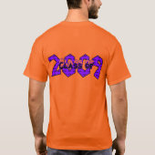 2009年パープルの卒業クラス Tシャツ (裏面)