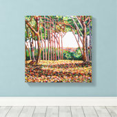 2009年樹木の列 キャンバスプリント (インサイチュ (ウッドフロア))