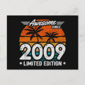 2009年生まれ限定版レトロ最高 2009年から最高 ポストカード (正面)