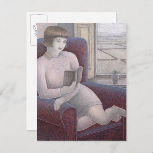 2009年読アームチェアに少女が登場 ポストカード (正面/裏面)