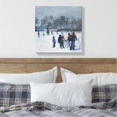 2009年雪のオランダ公園 キャンバスプリント (インサイチュ (寝室))