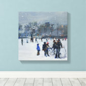 2009年雪のオランダ公園 キャンバスプリント (インサイチュ (ウッドフロア))