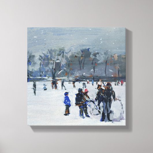 2009年雪のオランダ公園 キャンバスプリント (正面)