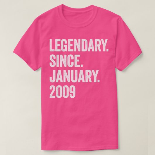 2009年1月14日の誕生日以来14年 Tシャツ (デザイン正面)