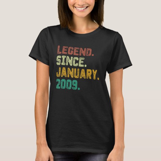 2009年1月14日生以来14歳の伝説 Tシャツ (正面)