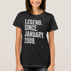 2009年1月14日生以来14歳の伝説 Tシャツ